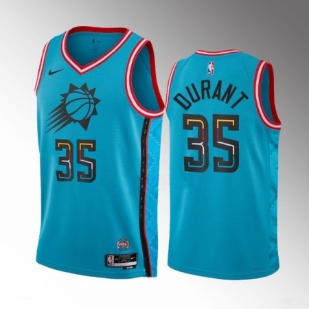 Men%27s Phoenix Suns #35 Kevin Durant Blue 2022-23 City Edition Stitched Basketball Jersey